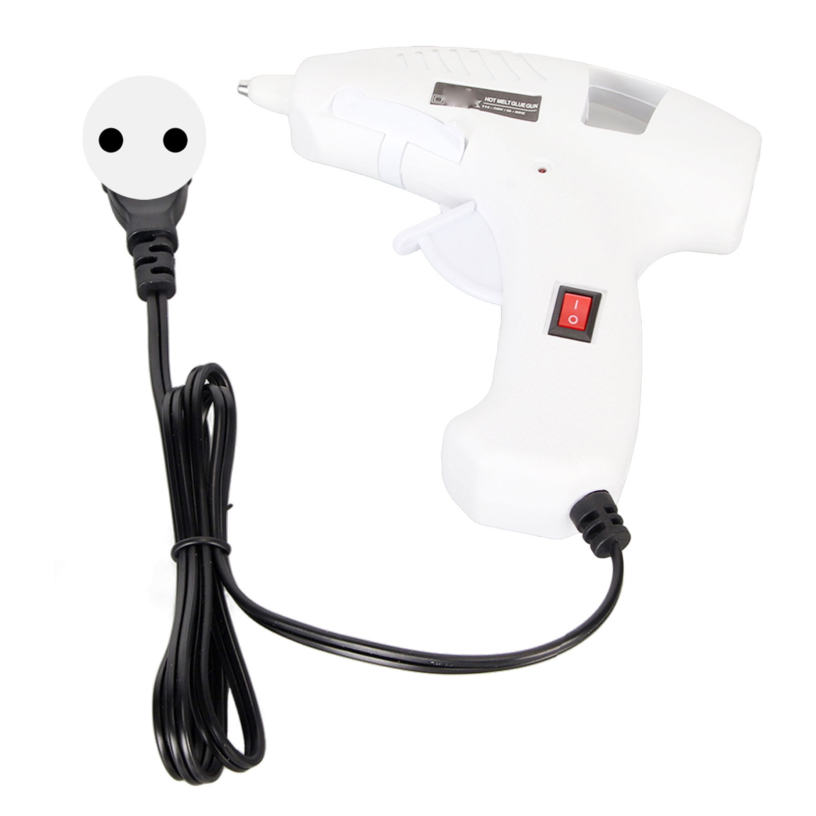 20-w-heißklebepistole, Schnelles Vorheizen, Ergonomischer Griff, Klappbarer Halter Für 7-mm-klebesticks, 110–240 V, Eu-stecker