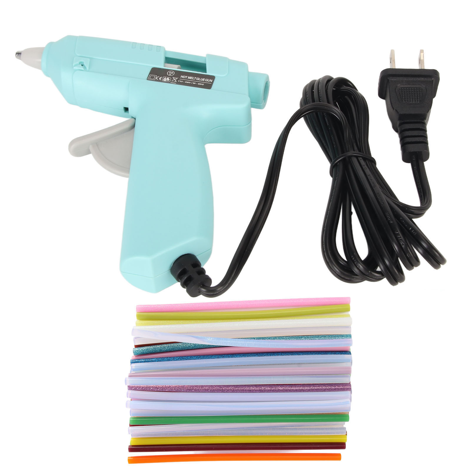 Mini-heißklebepistole Mit Schnellaufheizfunktion, 50 Klebesticks Für Kinderbastelprojekte, 110–240 V Mit Us-stecker