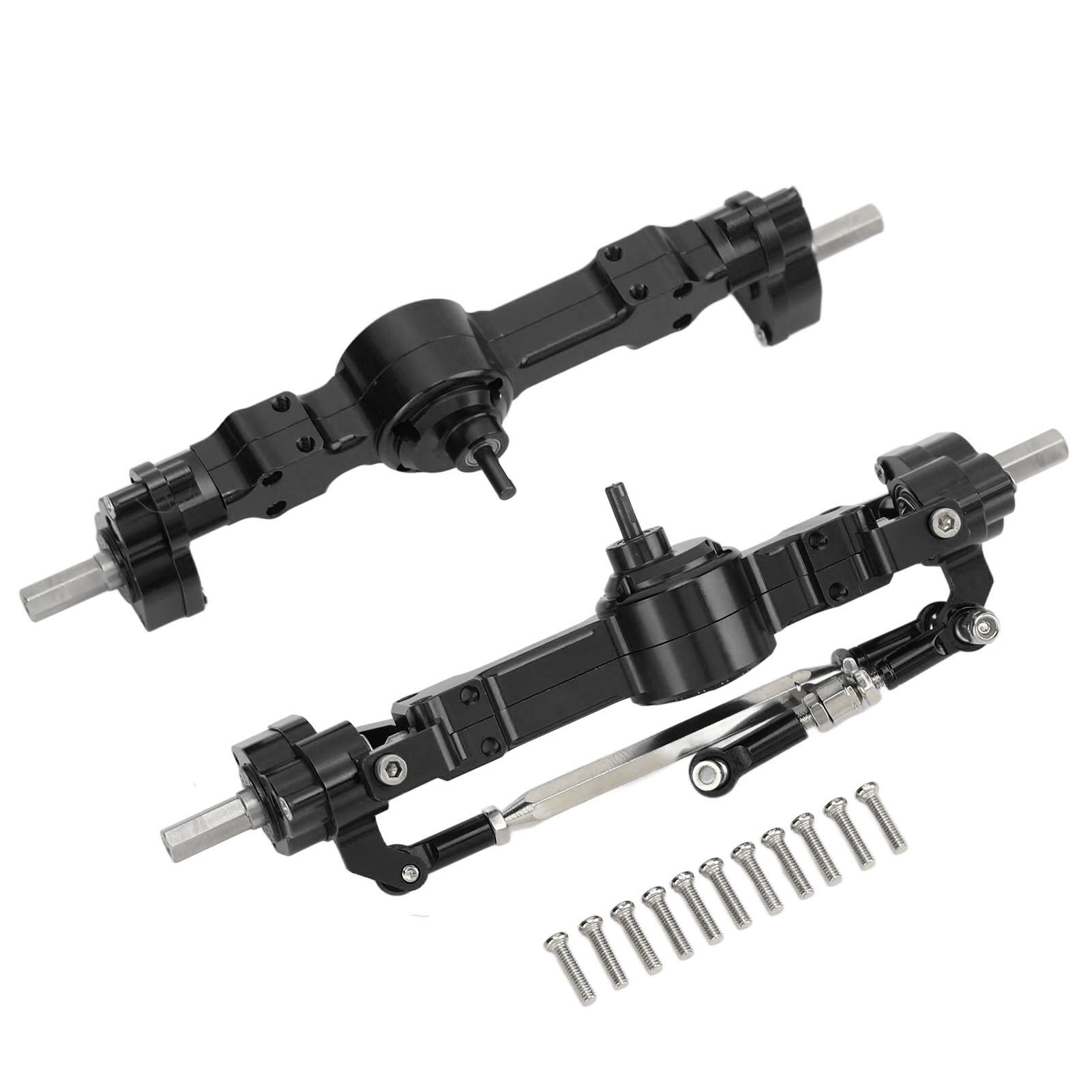 Vorder- Und Hinterachsen Aus Aluminiumlegierung, Ersatzteile Für 4-rad-rc-achsen, Für Die Serien Mn 90 Und 99s, Schwarz