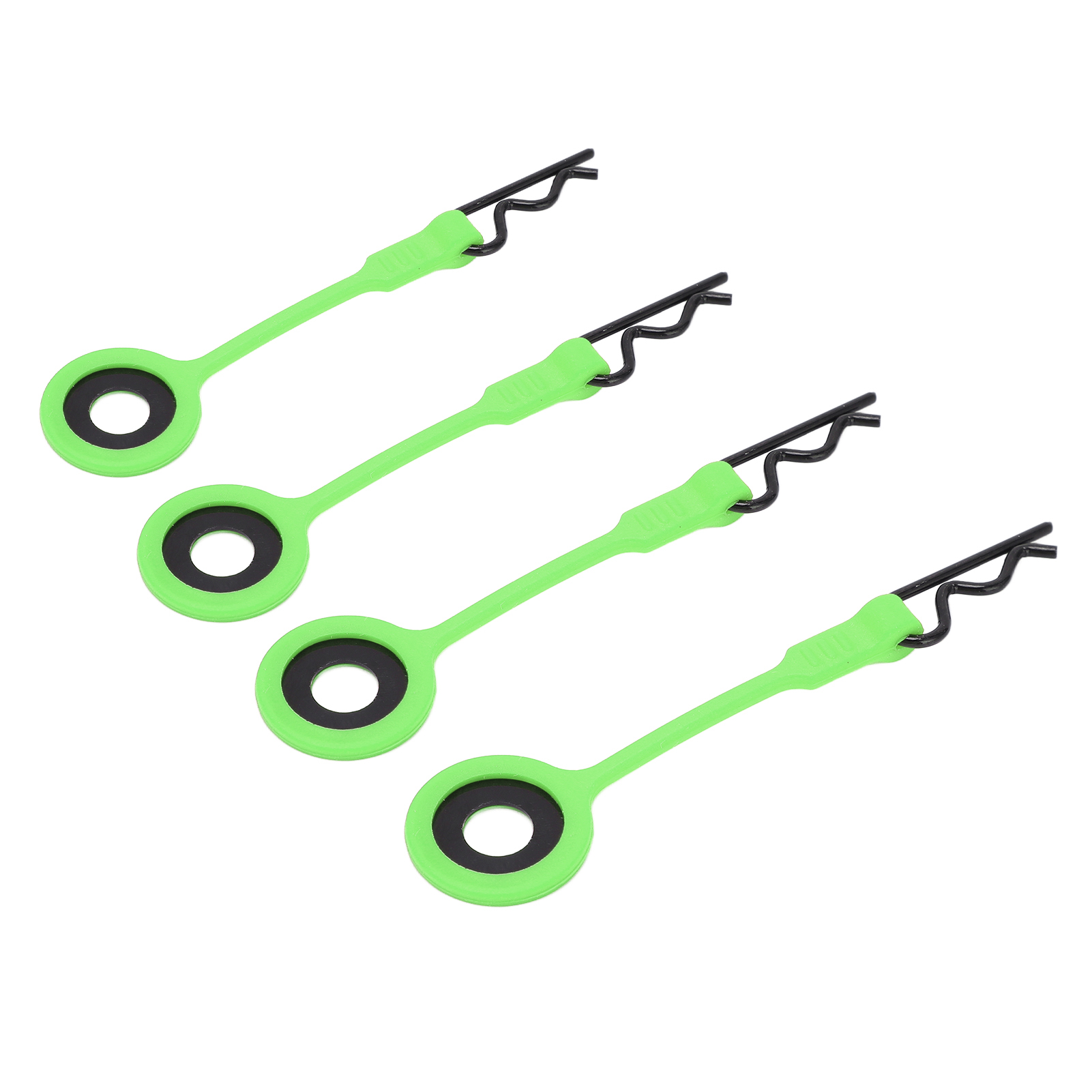 4-teiliges Rc-karosserie-clipset, Silikon- Und Metallbefestigungsstifte, Universell Für Modellautos Im Maßstab 1:10, Grün
