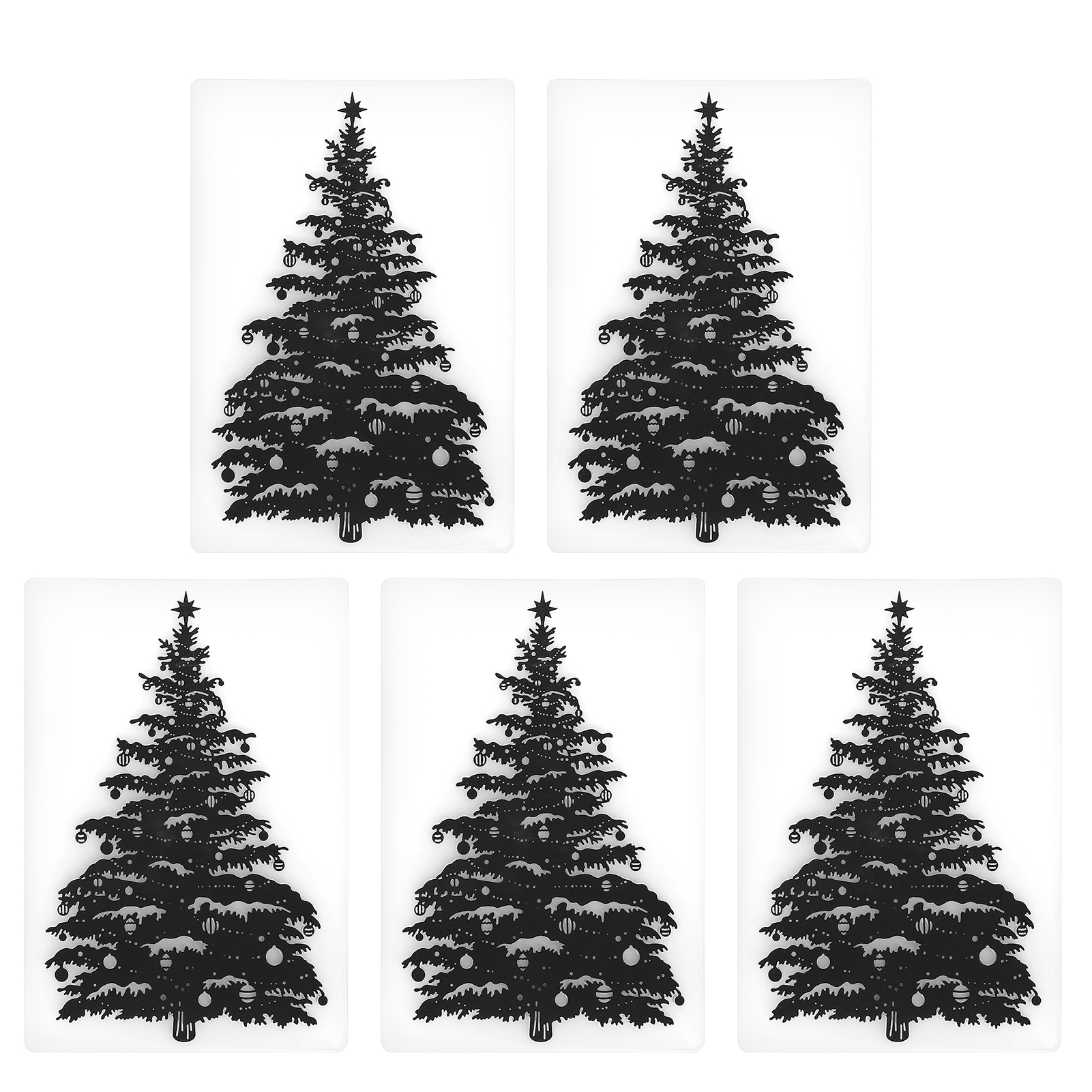 Kunststoffschablonen Zum Selbermachen Von Prägungen, Kartenherstellung, Scrapbooking, Papierbasteln, Weihnachtsbaummuster