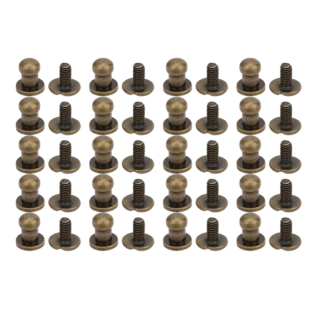 Set Mit 20 Kupfer-rundkopf-schraubnieten Für Armbänder, Taschen, Kleidung, Schuhe, Gürtel - Bronze-dekorationen