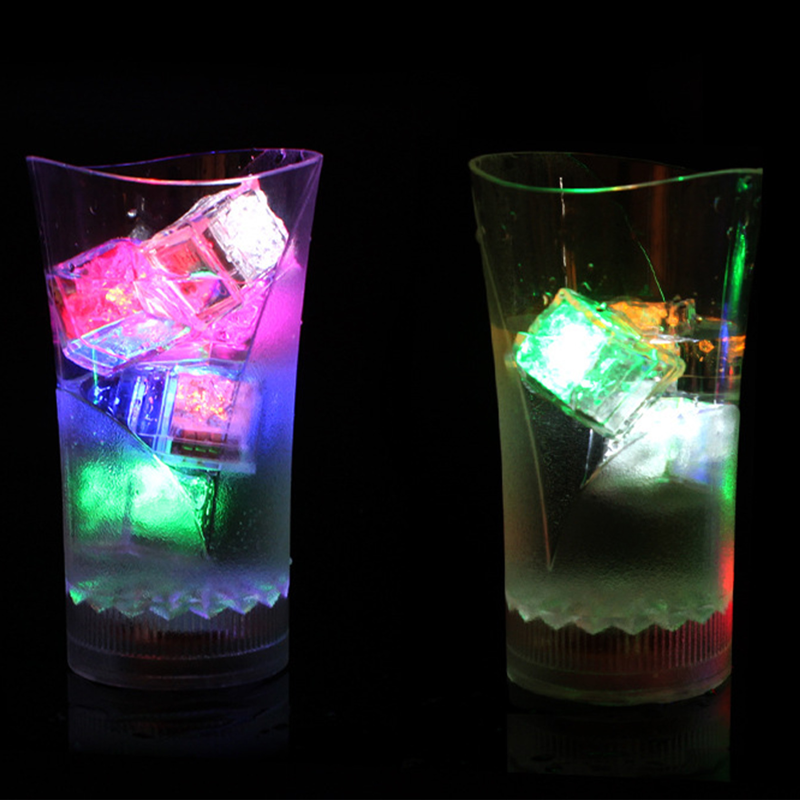 12 Led-eiswürfel Mit Flüssigkeitsinduktion, Mehrfarbig Blinkende Elektronische Bauteile