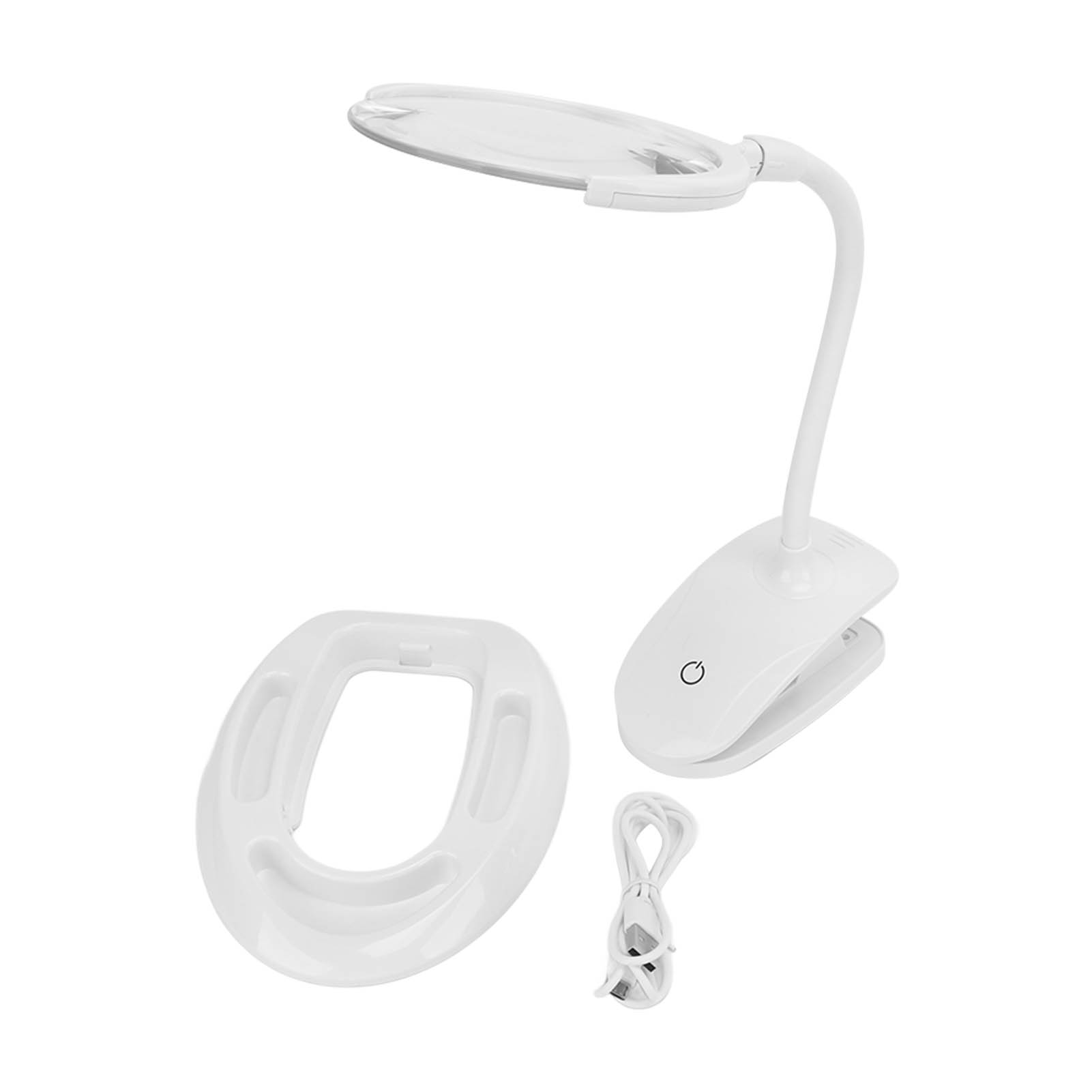 Vergrößerungslampe Mit 6 Leds, 2 Geschwindigkeitsstufen, Faltbar, Stabiler Standfuß, Verstellbar – Ideal Für Zuhause, Büro Und Schule.