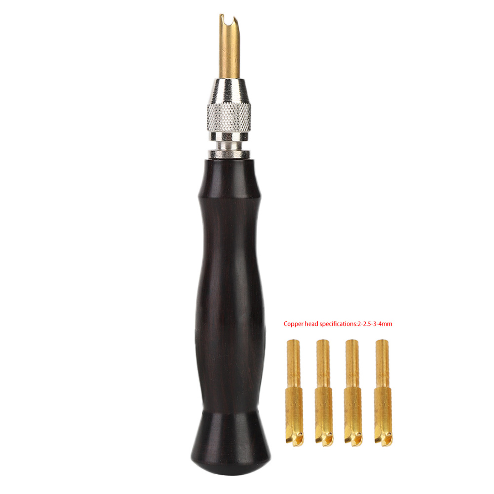 Lederbindemesser, Sandelholzgriff, Messingkopf, Kantenversiegelungsmaschine, 1,5–2–2,5–3 Mm, Lederbearbeitungswerkzeug
