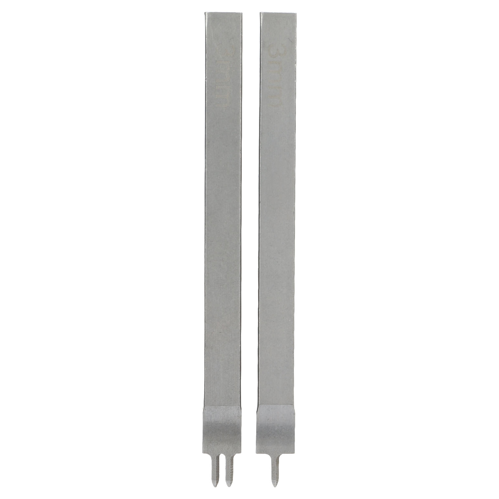 Set Mit 2 Lederstechzangen, 3 Mm, 1 Oder 2 Zinken, Hochglanzpolierter Weißer Stahl, Diy-werkzeug Zum Stanzen Von Leder