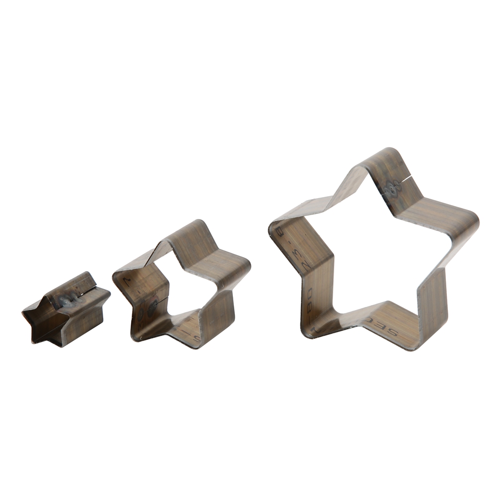 5-teiliges Set Stahlstanzen Zum Lederschneiden (diy), 5-zackige Sternform, Bastelstanzwerkzeug