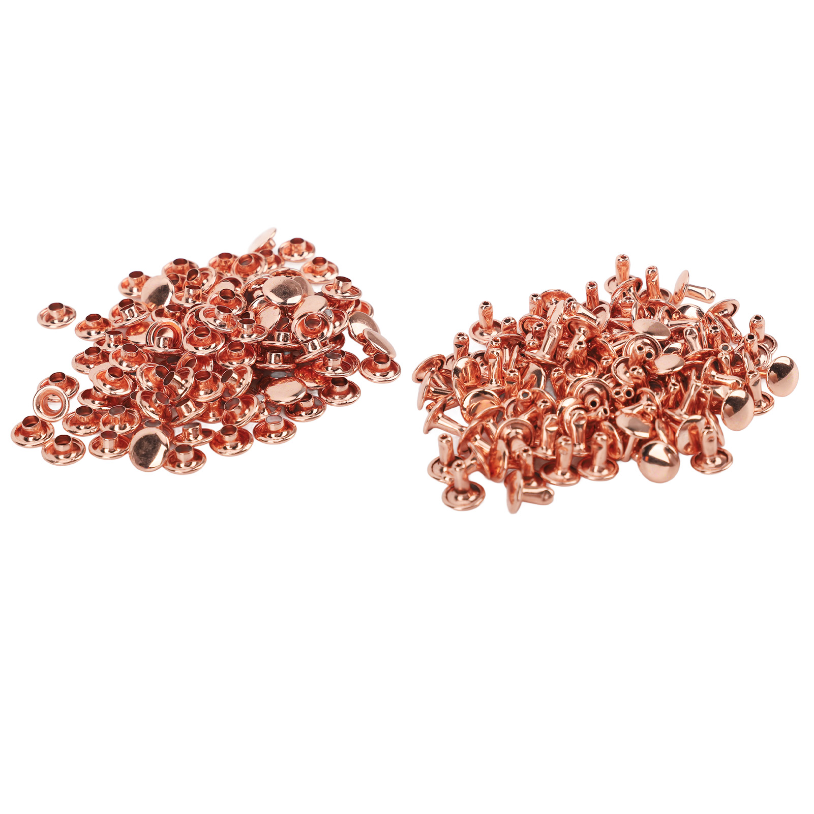 Packung Mit 100 Hochfesten, Hochglänzenden Roségoldenen Metallnieten Für Lederarbeiten, Diy-gürtel, 8 X 8 Mm