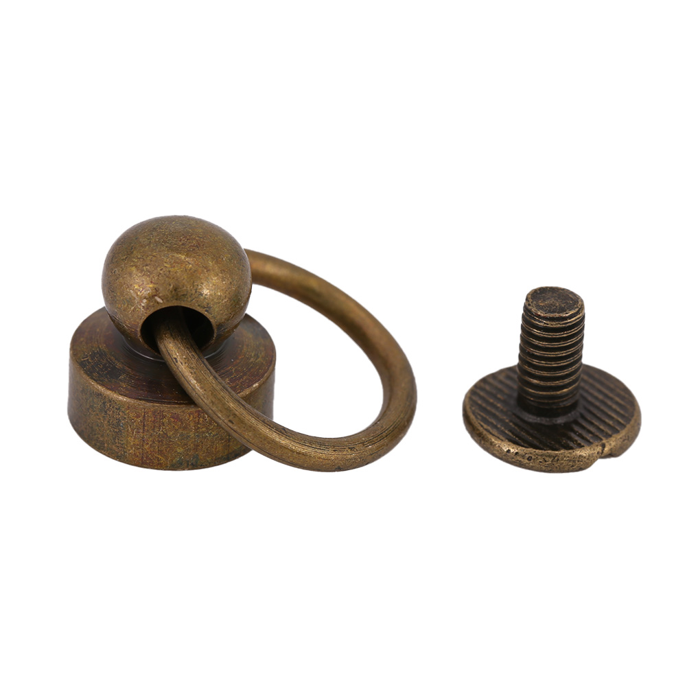 20 Diy-metallnieten Für Leder Mit Ring Und Schnalle Für Taschen/handyhüllen (bronze, Schlitzschraube)
