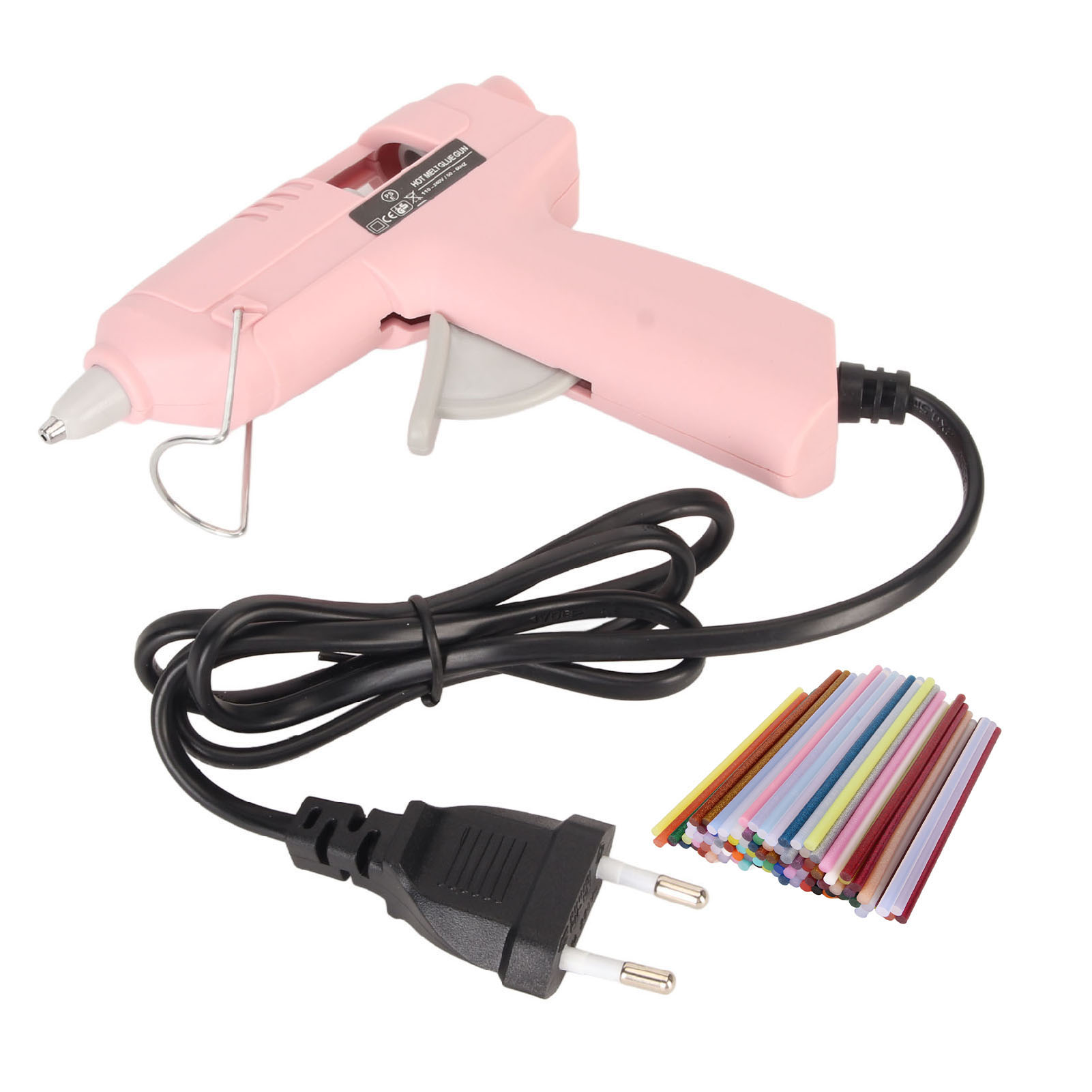 20-w-mini-heißklebepistolen-set, Schnellaufheizfunktion, Mit 100 Heißklebesticks, Für Heimwerkerreparaturen, 110–240-v-eu-stecker