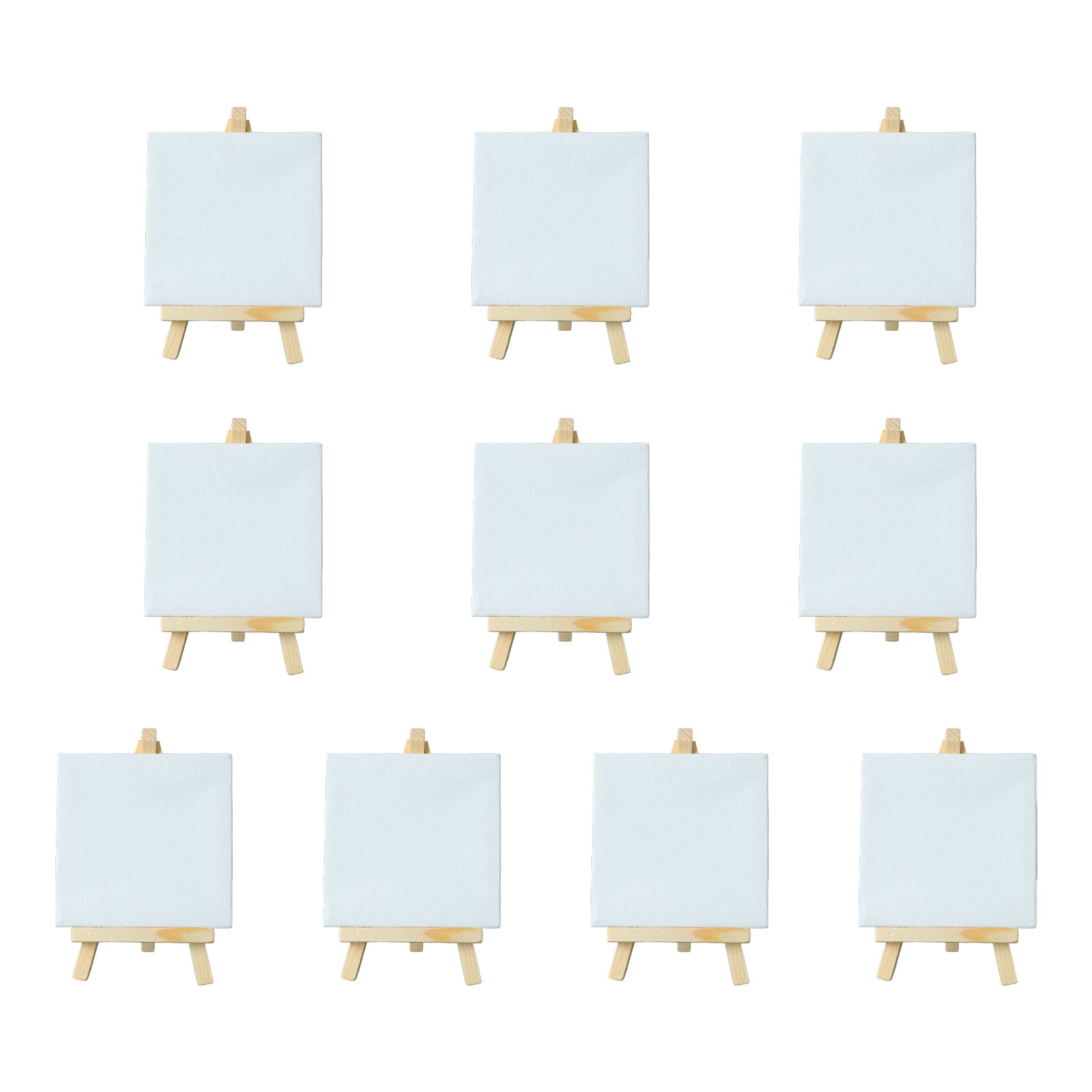 Mini-holzstaffelei-set, 10 Stück, Höhe 15 Cm, Breite 8 Cm, Verstellbarer Winkel, Präsentationsständer Für Ölgemälde Und Kunsthandwerk
