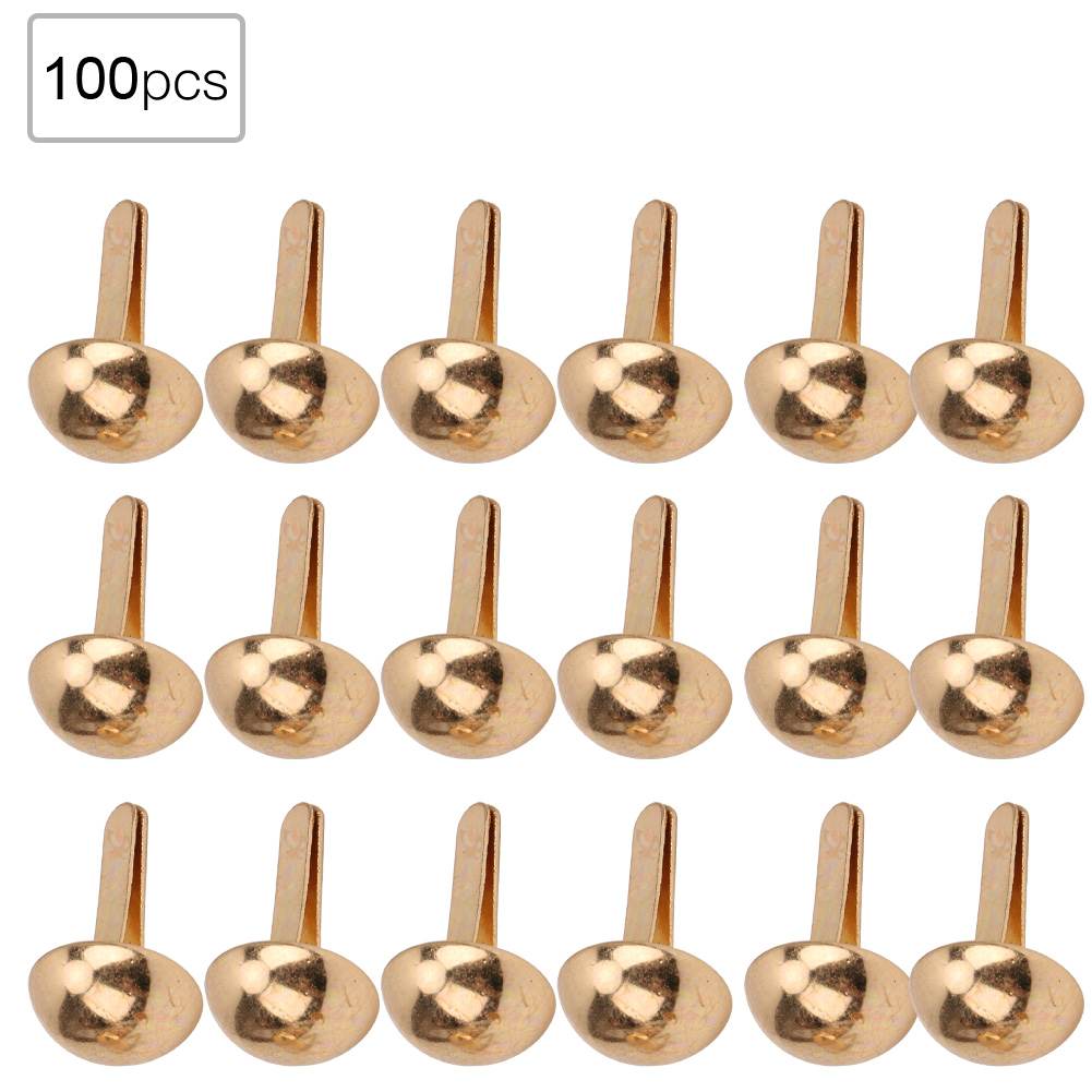 100 Dekorative, Pilzförmige Nieten Für Taschen, Schuhe, Hüte, Kleidung – Diy-zubehör, Gold, 10 Mm