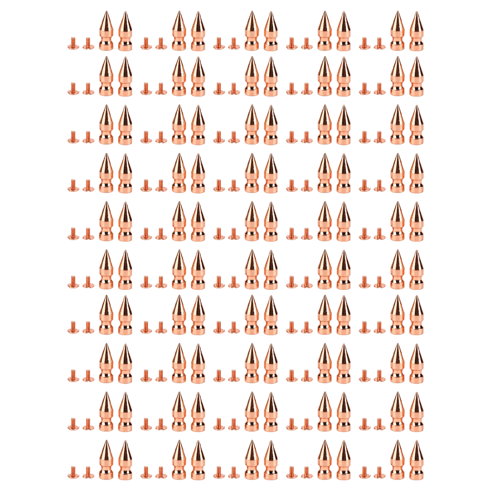 Packung Mit 100 Roségoldenen Metallnieten 9x25mm, Gratfreie Einschraub-steigeisen Für Heimwerkerprojekte