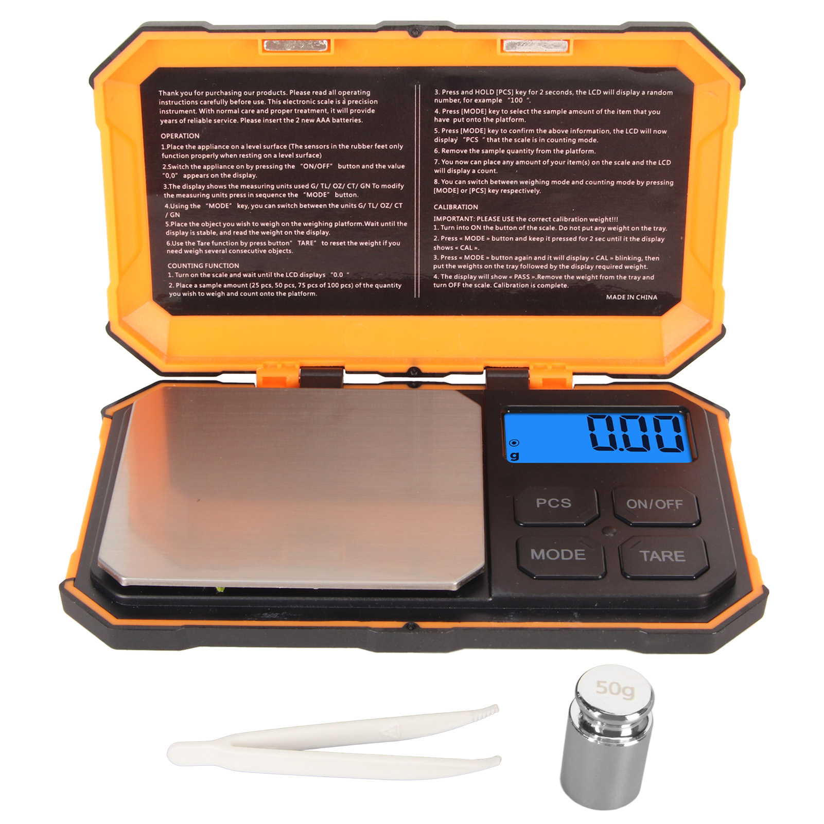 Digitale Waage, 500 G Kapazität, 0,01 G Genauigkeit, 5 Wiegemodi, Hintergrundbeleuchtetes Lcd-display Für Schmuck, Getreide, Kräuter Und Münzen