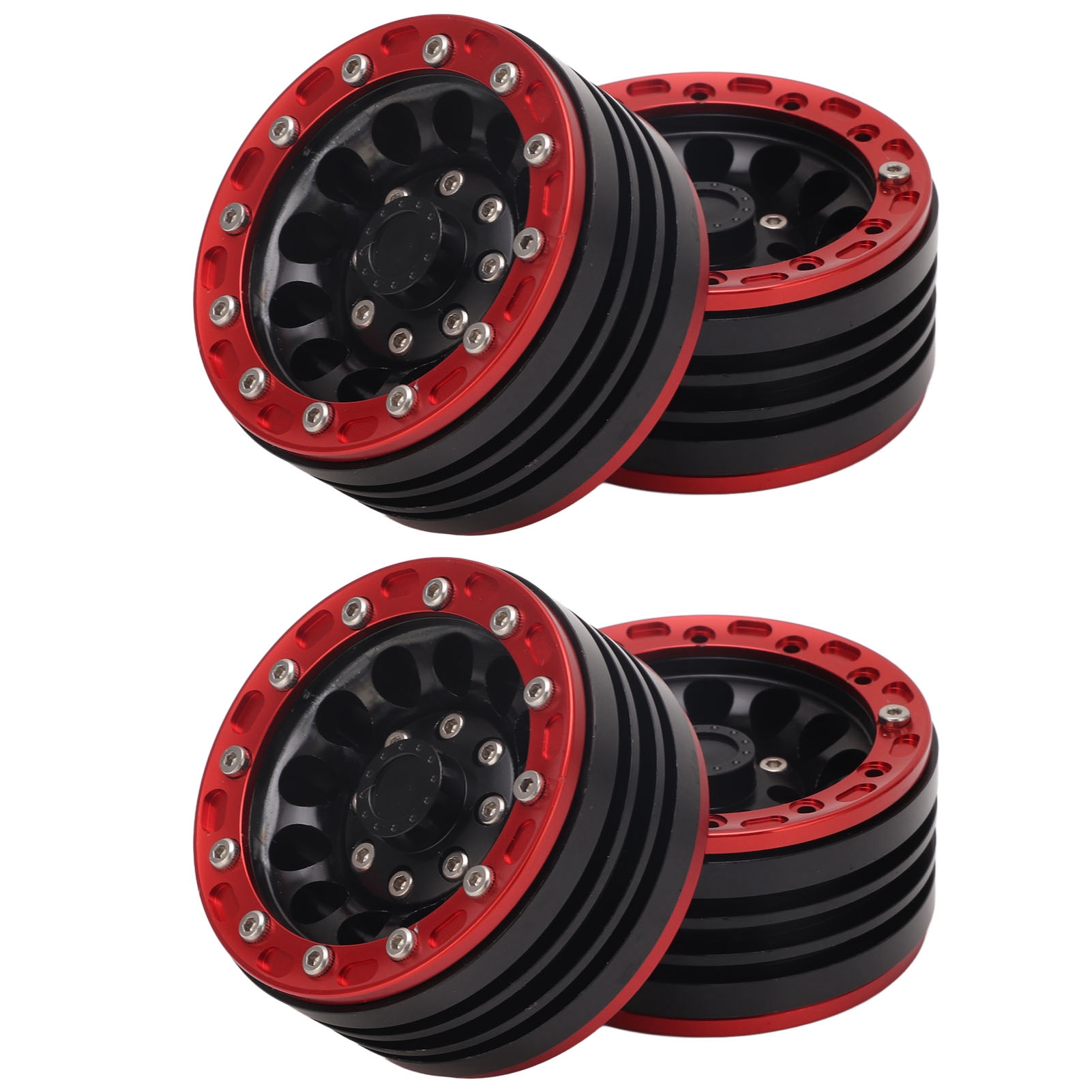 Cnc-gefräste 1,9-zoll-leichtmetallfelgen Für 1/10 Rc-modelle, Beadlock-naben Für Axial Scx10 90046 Axi 03007 Mst