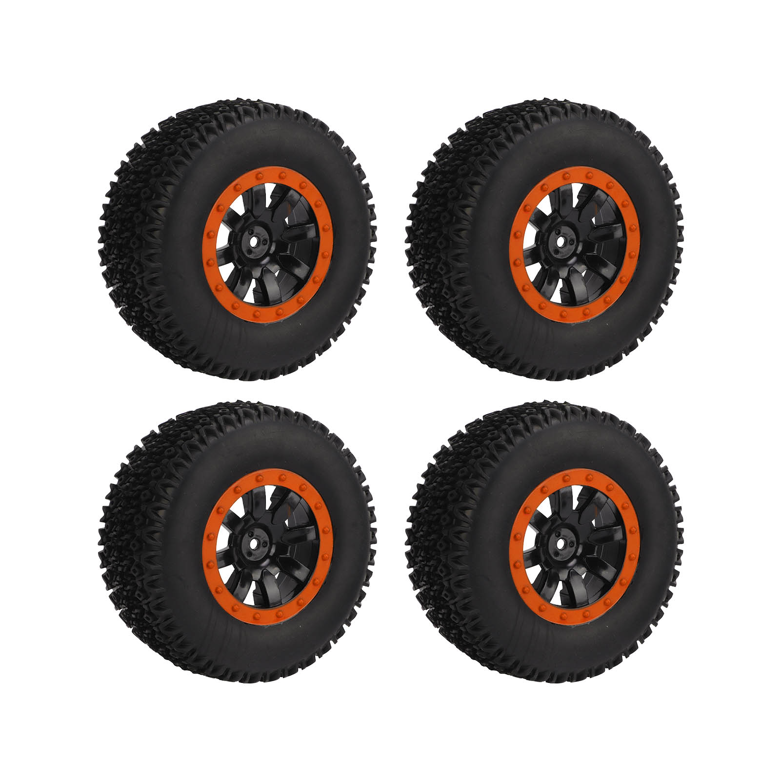 Short Course Truck Reifen, 12 Mm Sechskantfelge, Rc Orange Gummi Für Traxxas Slash Hpi
