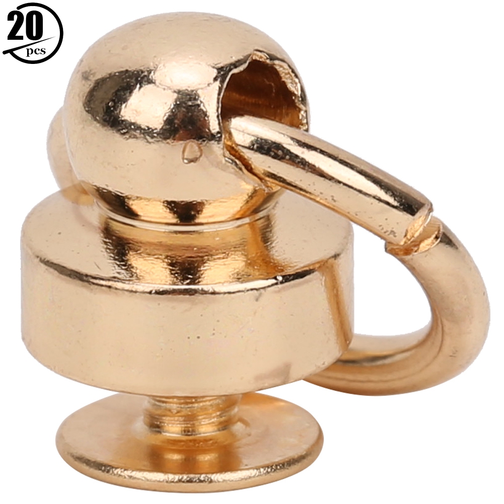 20 Stück 9 Mm Runde Messing-sprengringnieten Für Lederarbeiten, Gold