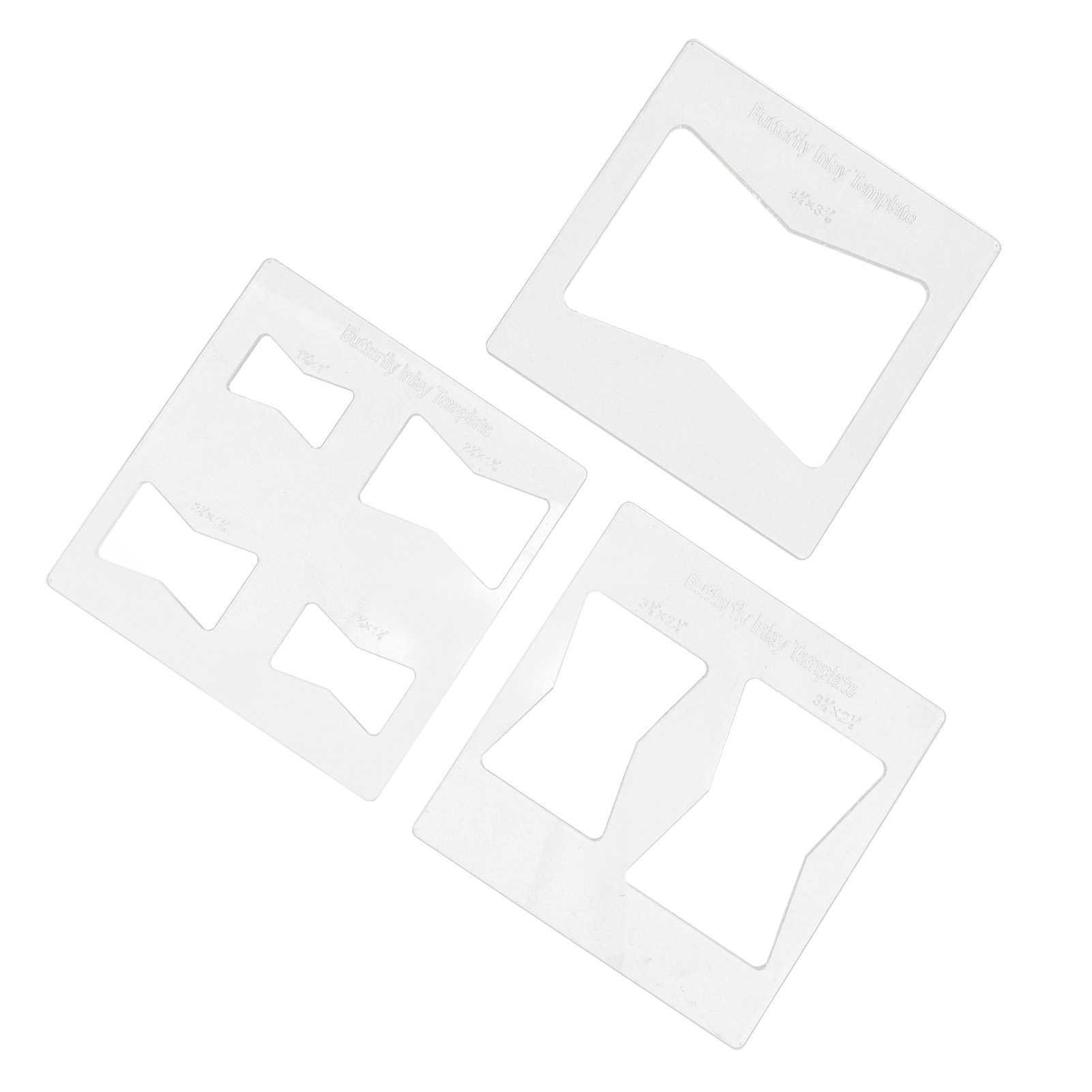 3-teilige Schmetterlings-intarsien-schablone 6x6 Zoll Für Oberfräse Und Holzdekoration