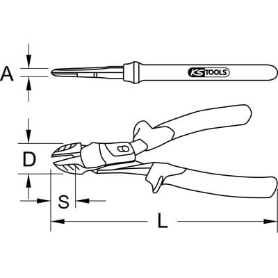 KS Tools ULTIMATEplus Kraft-Seitenschneider, 210mm