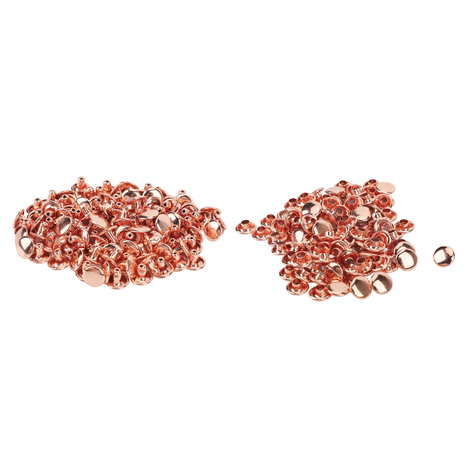 Set Mit 100 Roségoldenen Metallnieten, Hochglänzend, Hohe Härte, Für Diy-lederarbeiten Und Gürtel, 8 X 6 Mm