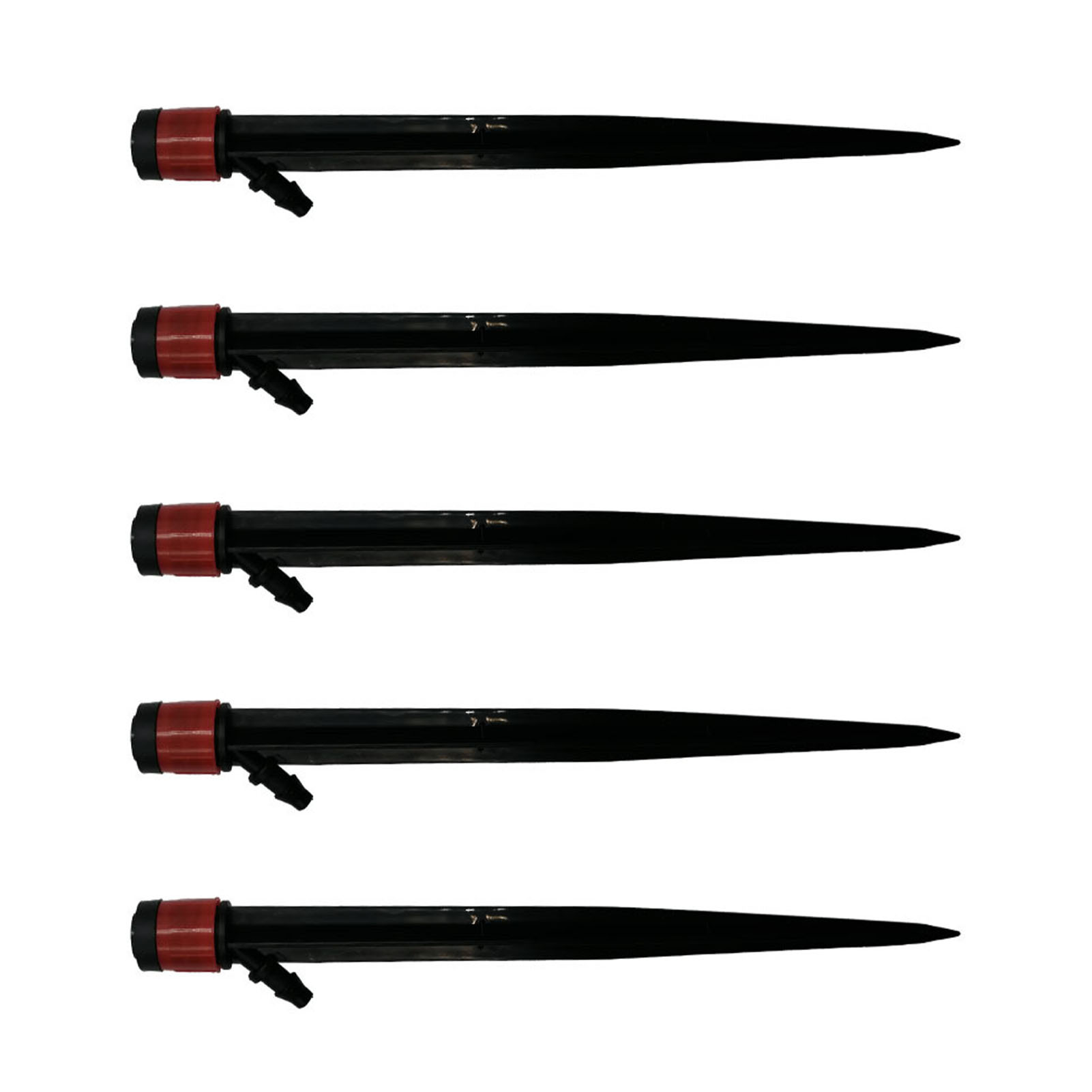 100 Verstellbare 360°-tropfer, Regulierbarer Wasserdurchfluss, Sprinkler Für Terrasse, Rasen Und Blumenbeet, 13 Cm / 5,1 Zoll, Rot