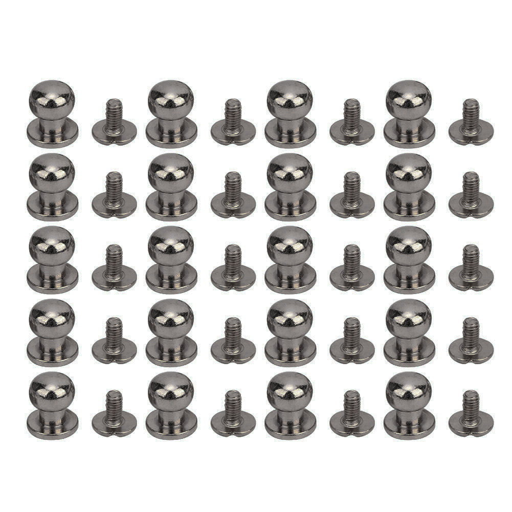Packung Mit 20 Kupfernieten, 9 X 8 Mm, Rundkopf-nieten Für Leder, Diy-schuhzubehör, Gunmetal-finish
