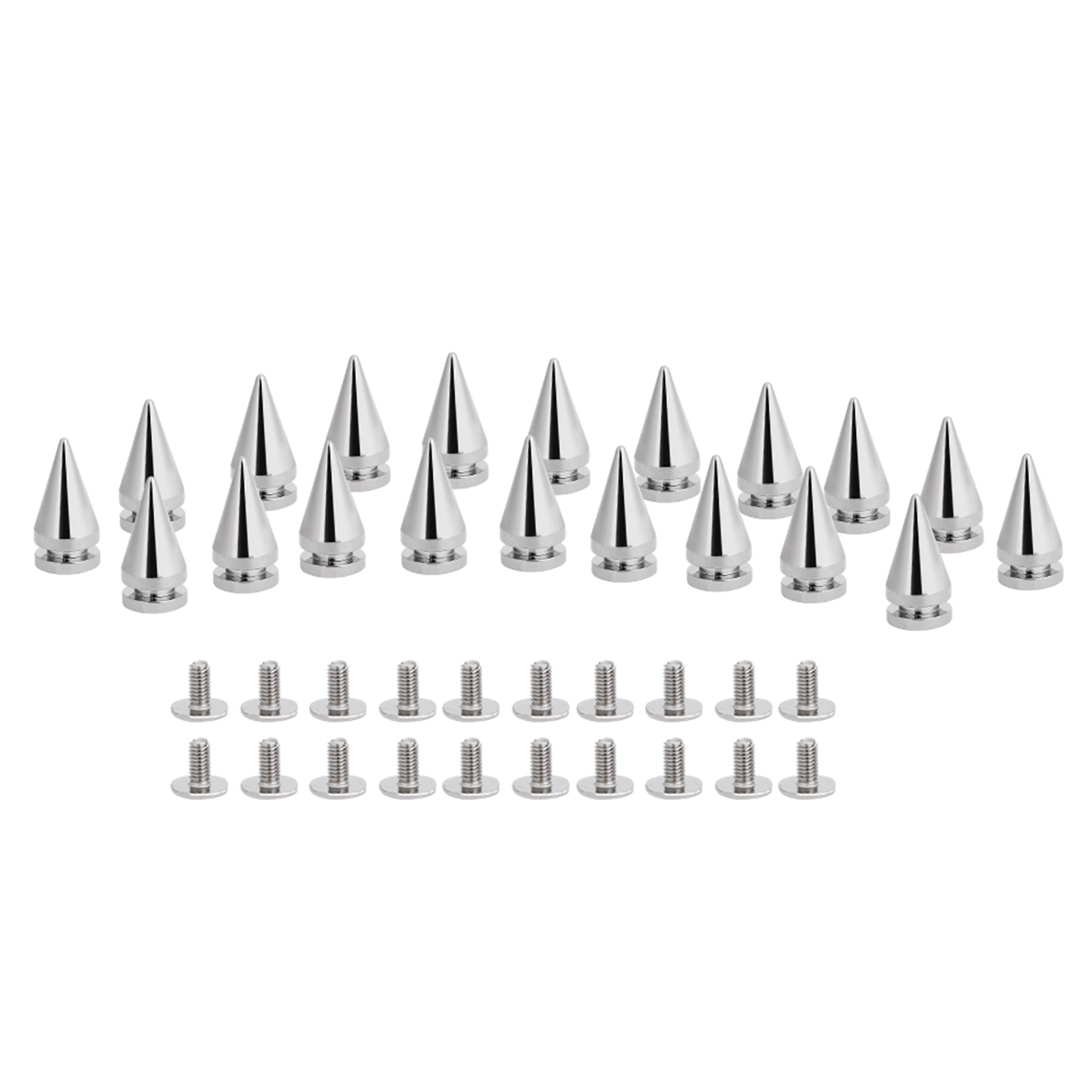 20 Silberne Metallnieten (10 X 20 Mm) Für Ledergürteletuis Zum Selbermachen