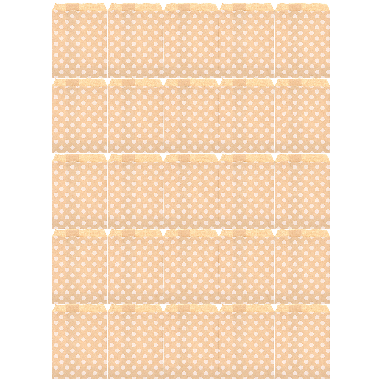 25 Faltbare Kraftpapiertüten Für Süßigkeiten, Nüsse, Kekse, Snacks - 25 Stück
