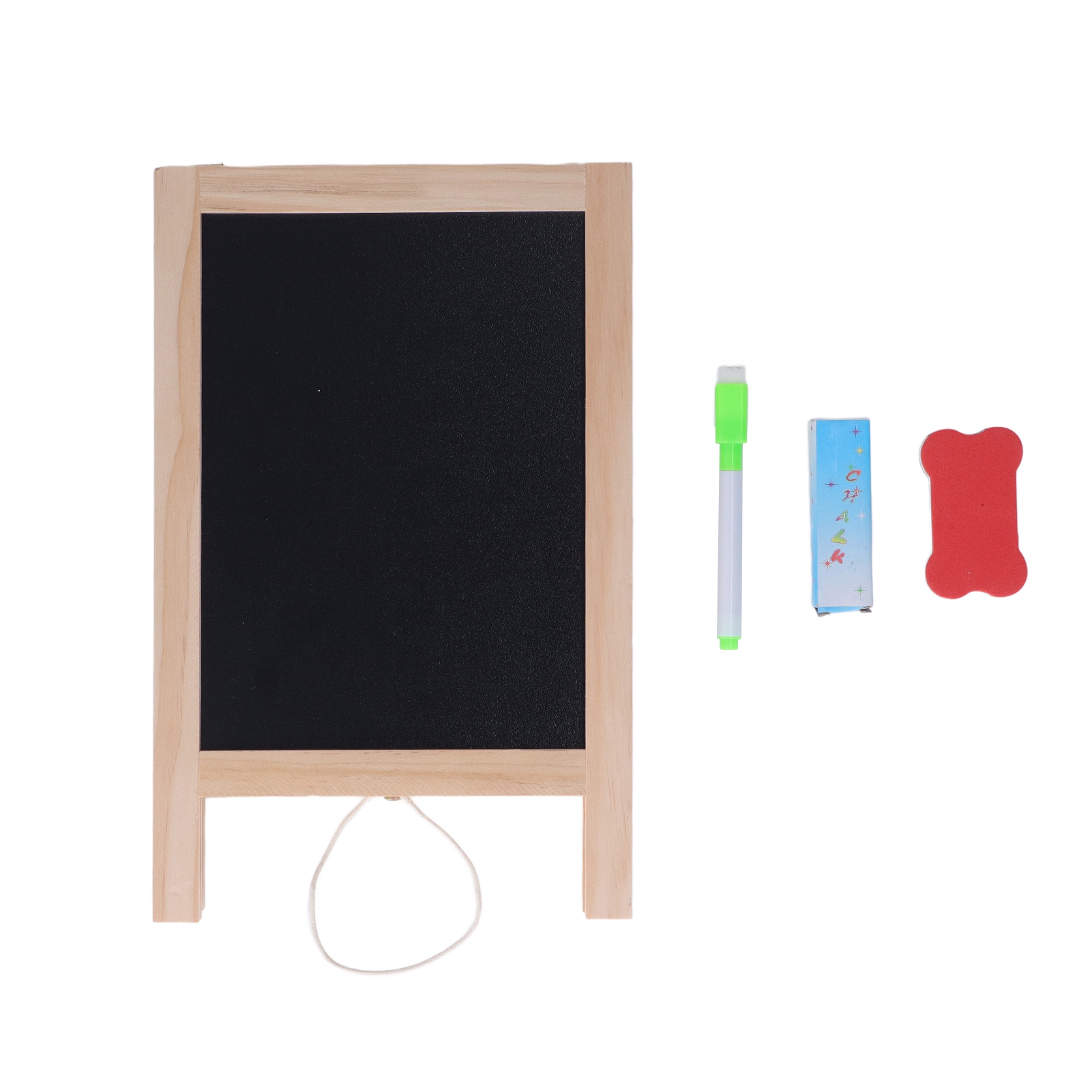 Doppelseitige Staffelei, 19 X 30 Cm Schieferplatte, Lackiertes Holzgestell, Magnetische Whiteboard-tafel Mit Klappständer Und Kreide