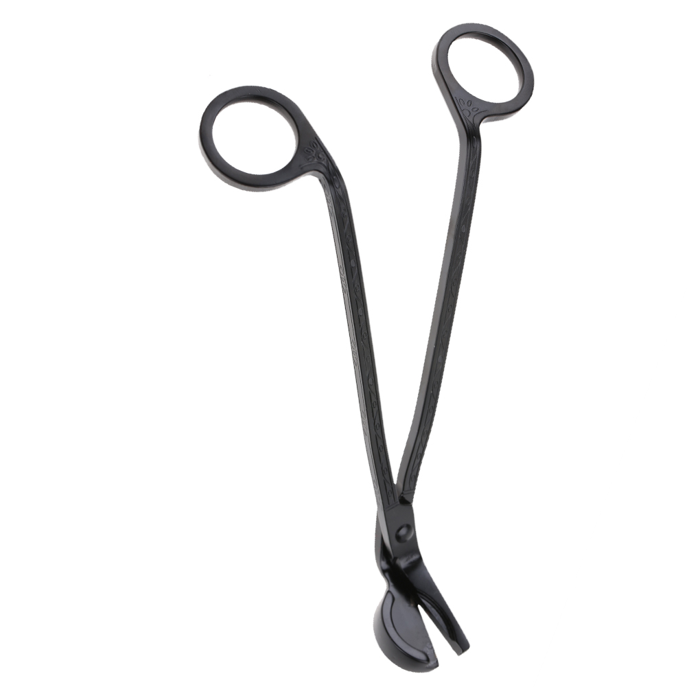 Dochtschneider-schere Aus Edelstahl, Halbkreisförmiger Herzclip, Schwarz, Dochtschneidewerkzeug