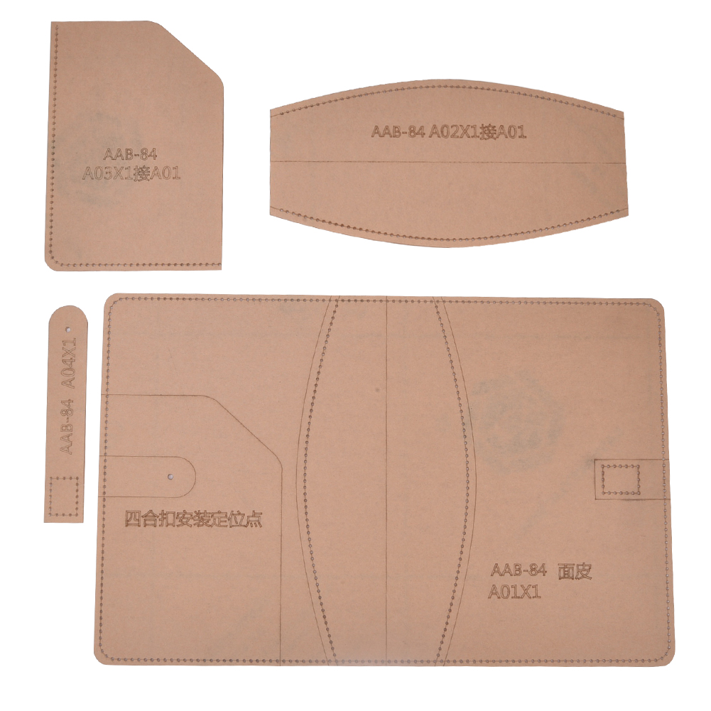 Diy-set Mit Transparenter Acryl-lederschablone Für Notizbuchhüllen – Bastelwerkzeug