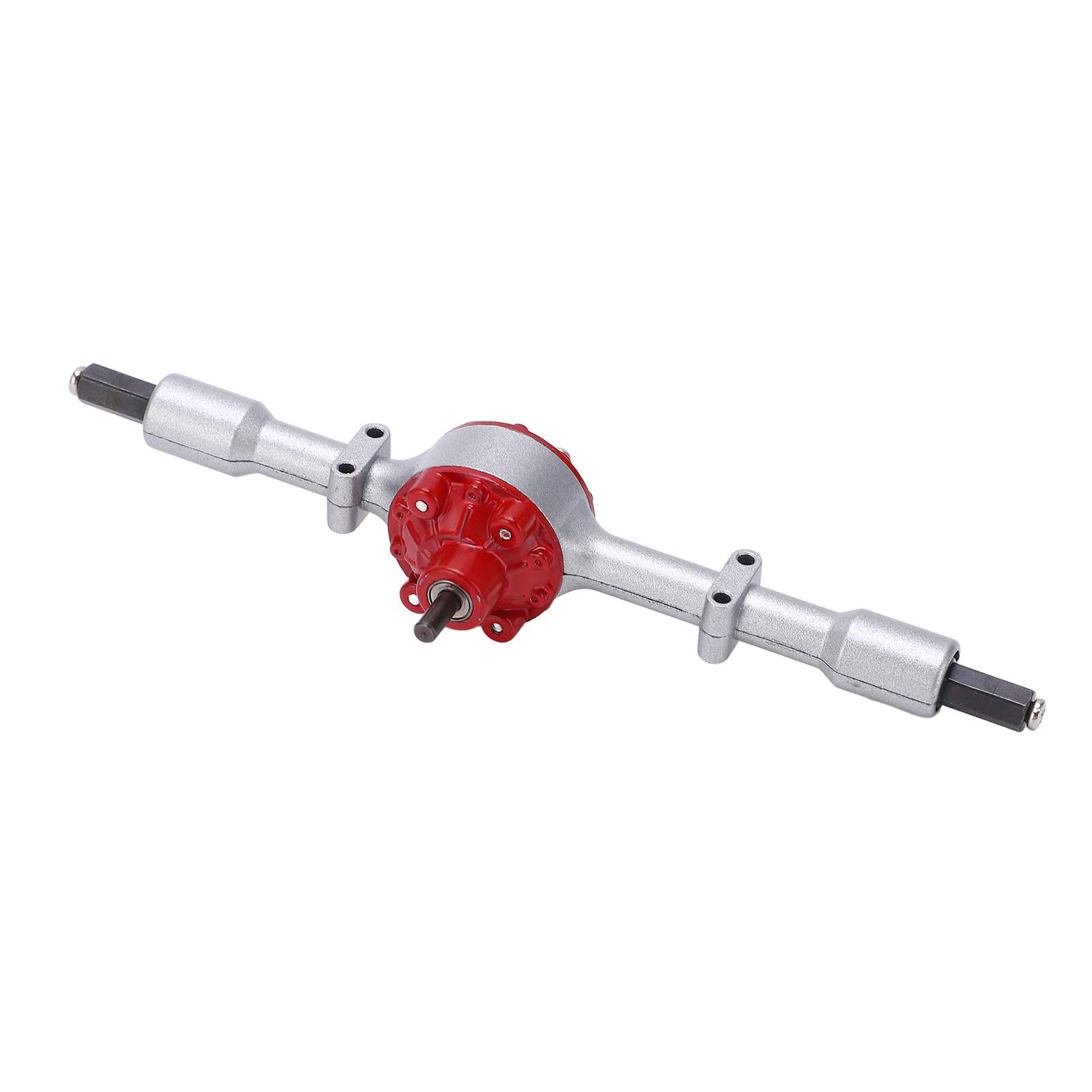 Hintere Antriebsachse Aus Metall Für Wpl D12 Radbrücke Rc-car-hebebühnenteile (silber/rot)