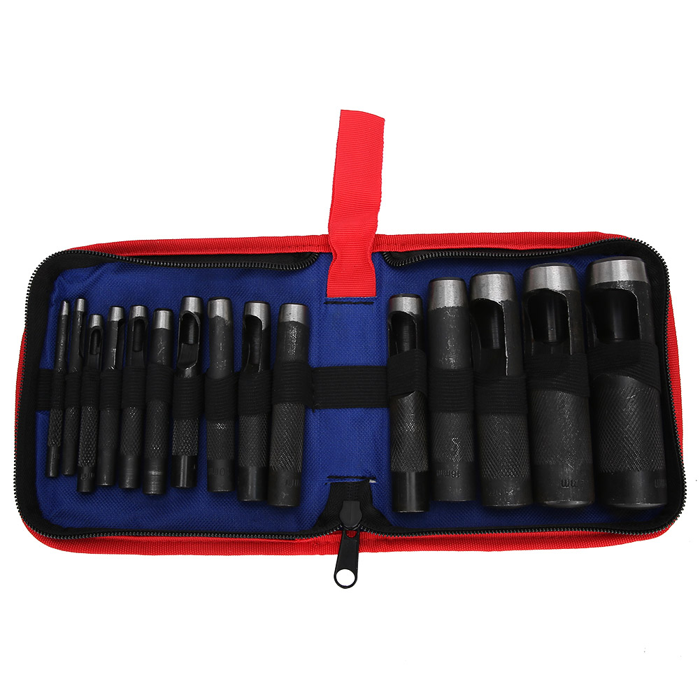 Set Mit 15 Lederlochern, Manuelle Stahllocher, Ergonomisches Bastelset, 3–25 Mm