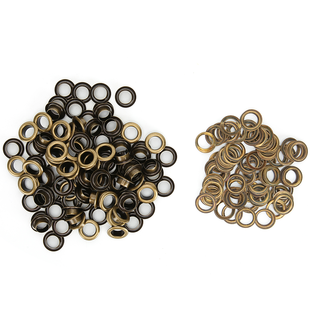 100 Hohle 8-mm-bronzeösen, Schuhnieten, Zur Manuellen Anbringung Auf Leder, Gewindeführungen Für Schuhlöcher