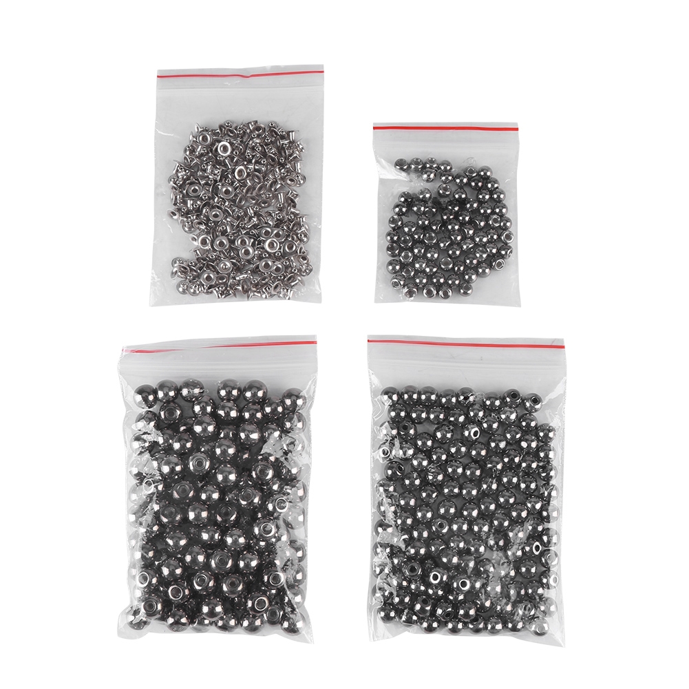 250 Gemischte Nieten 6/8/10 Mm Flachkopfnieten Für Leder, Taschen, Jeans – Schwarzes Dekor