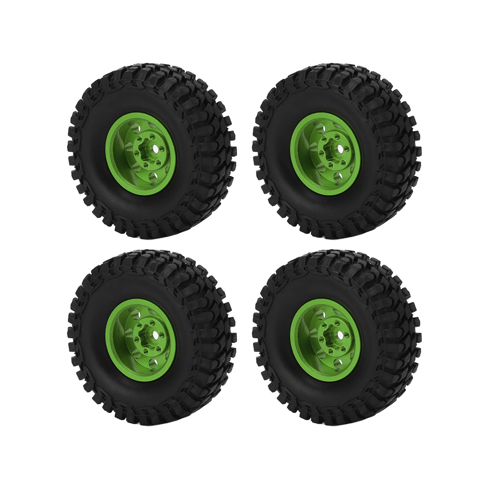 Stück 55-mm-aluminiumlegierungsreifen Mit Quadratischem Profil Und 8-loch-felge Für Axial Scx24 1/24 Rc-car-ersatzteile, Grün