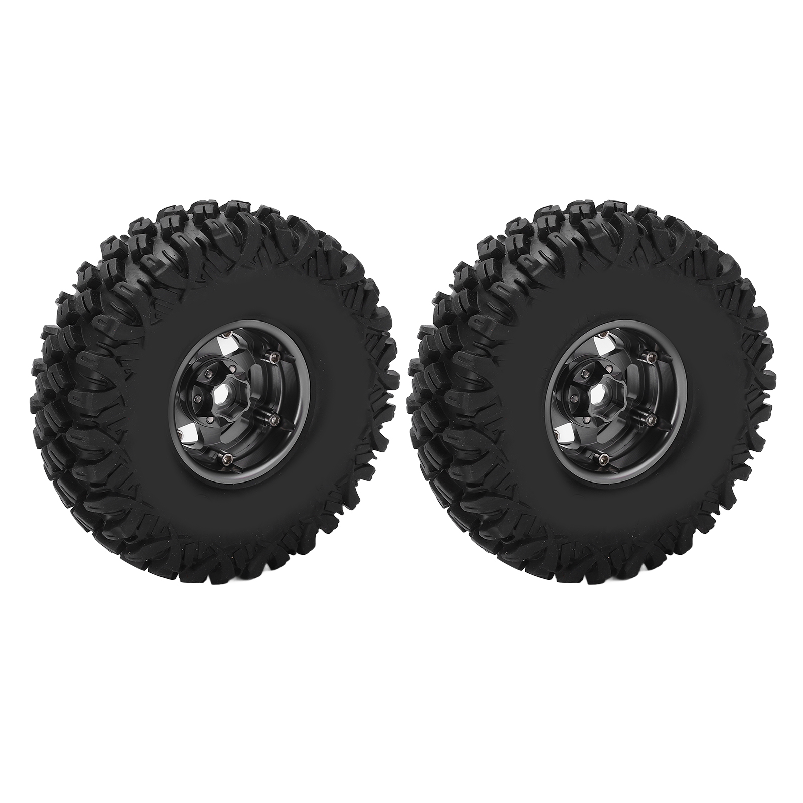 X 1,9-zoll-felgenreifen (120 Mm) Für Axial Scx10 D90 F350 1/10 Rc-cars, Titan-schwarz