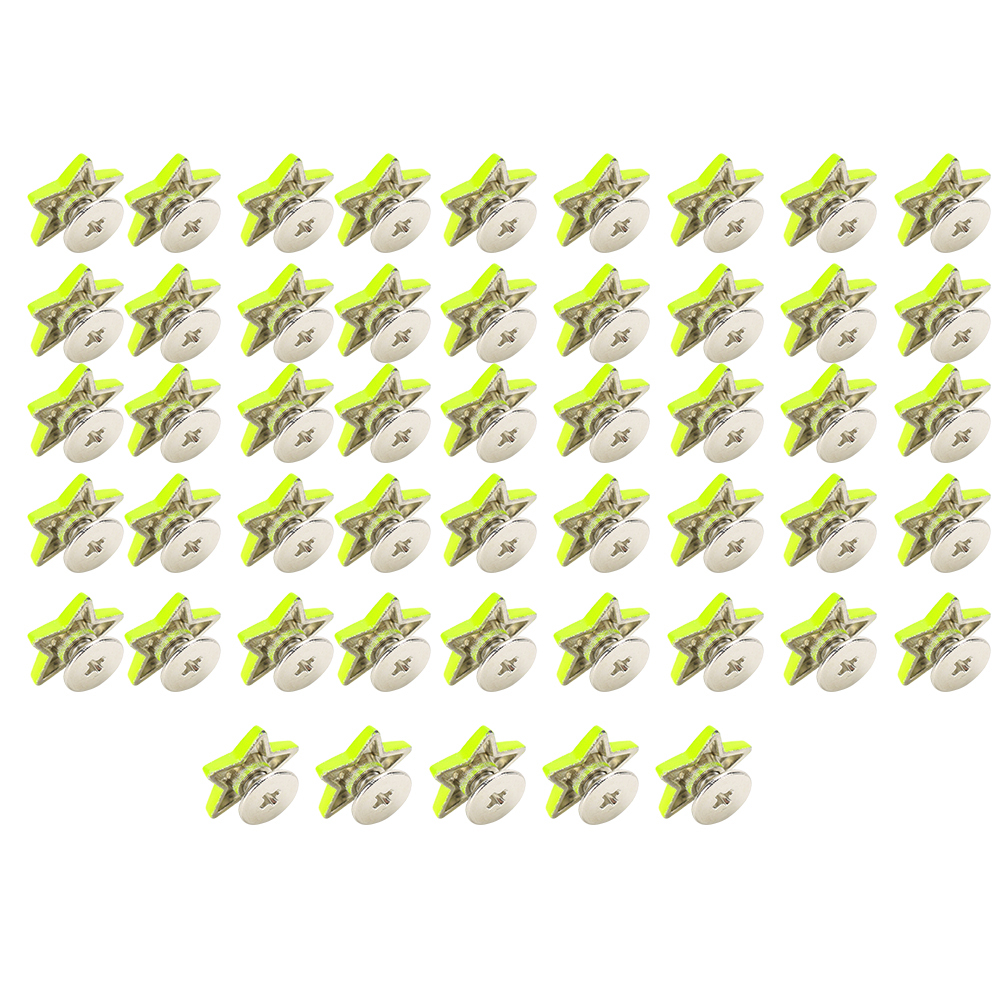 Packung Mit 50 Sternförmigen Zinklegierungsnieten, Fluoreszierend Grün, 12 Mm, Für Taschen, Kleidung, Schuhe, Gürtel, Diy-flachknöpfe