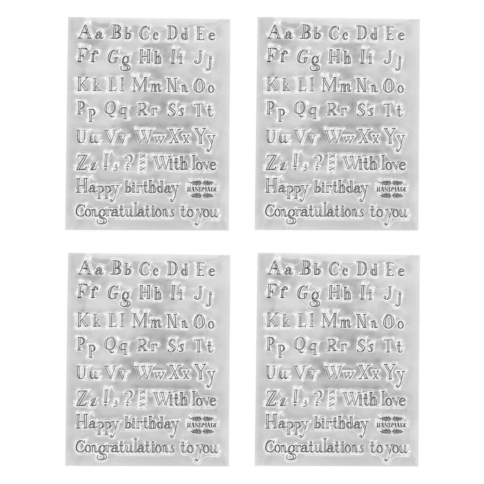 Transparente Tpr-stempel, Wiederverwendbare Tinte, Dekorative Buchstaben Für Selbstgemachte Karten Und Scrapbooking