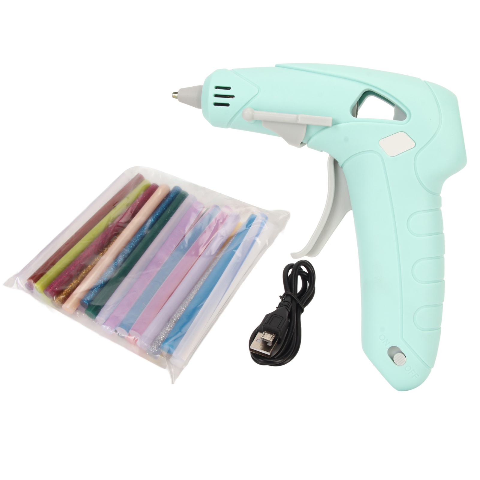 Wiederaufladbare, Kabellose Usb-heißklebepistole, 10 W Schnellaufheizzeit, Mini-heißklebepistole Mit 30 Klebesticks, Für Heimwerkerreparaturen