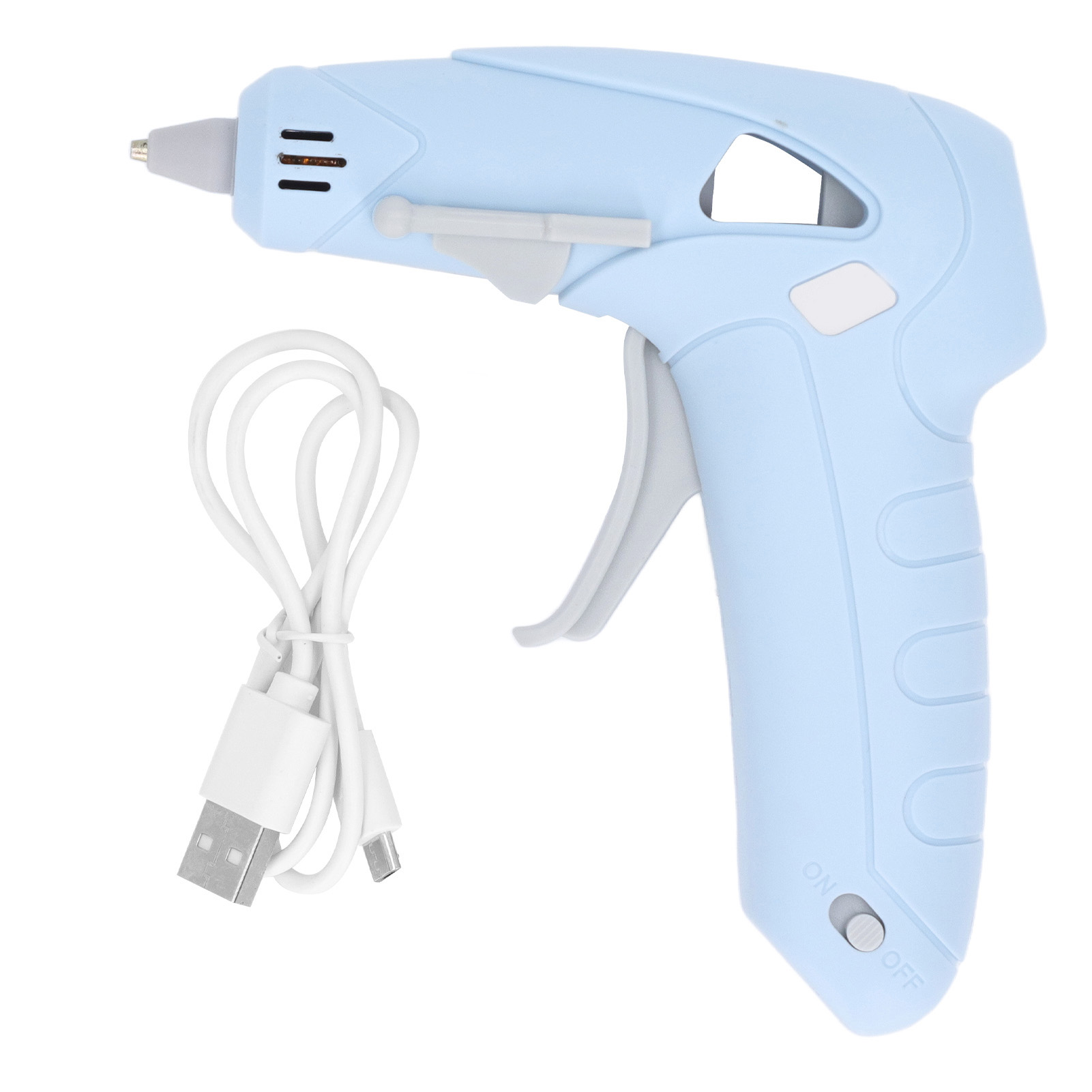 10-w-akku-heißklebepistole, Usb-aufladbar, 2200-mah-akku, Mit Anti-verbrennungs-spitze Für 7-mm-klebesticks, Für Den Bürogebrauch