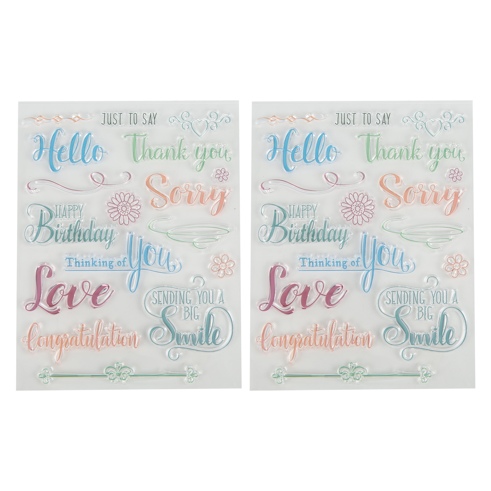 2-teiliges Diy-stempelset, Interessant, Langlebig, Wiederverwendbar, Aus Tpr, Transparentes Aussehen, Prägewerkzeug Für Scrapbooking