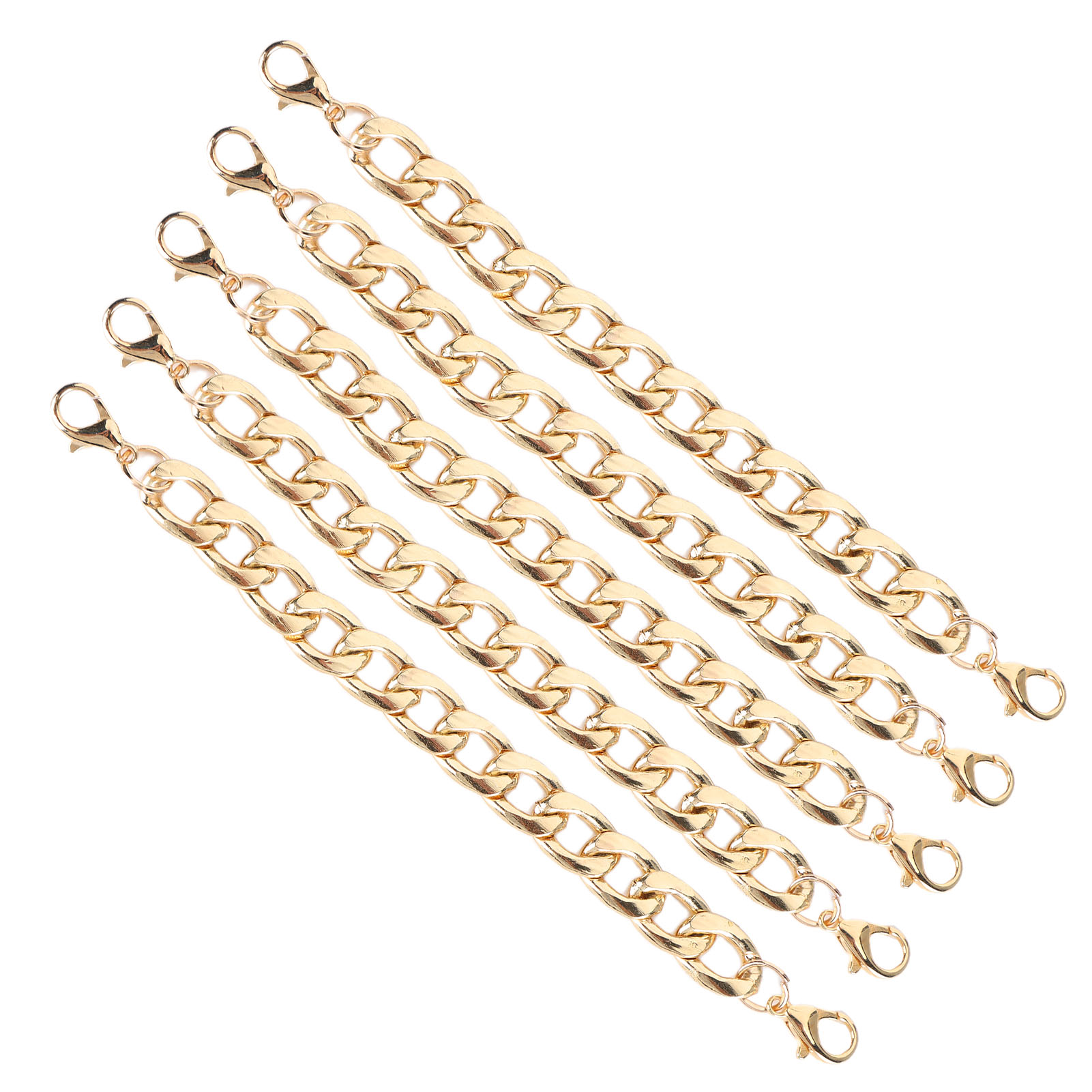 Set Aus 5 Goldenen Metallkettengliedern Mit Doppelverschluss, Diy-handyhüllen-zubehör, Handgefertigte Tasche