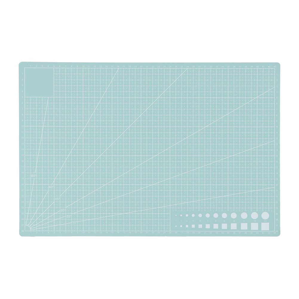Doppelseitige, Selbstheilende Pvc-schneidematte Im A3-format Mit Raster, Hellgrün, Diy-werkzeug