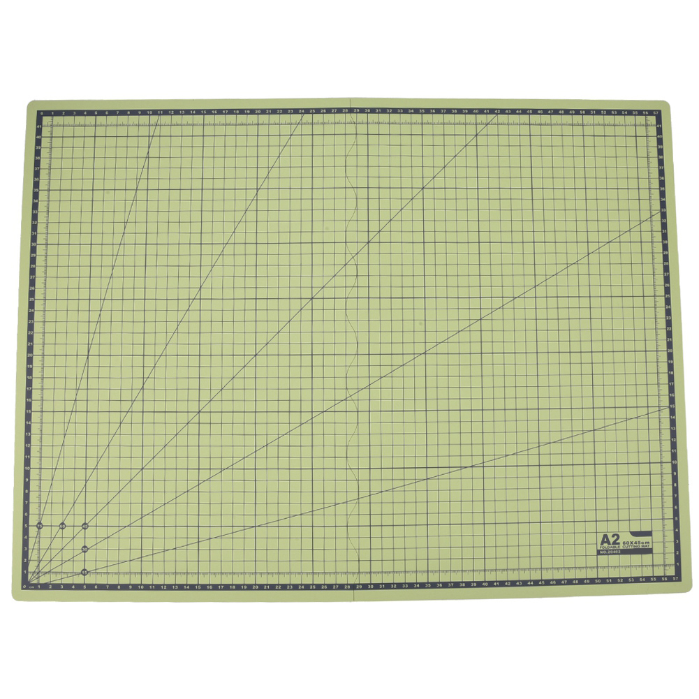 Faltbare, Selbstheilende Schneidematte A2 Mit Raster, Für Papier, Leder, Stoff, Bastelarbeiten Und Gravuren, Matcha-grün