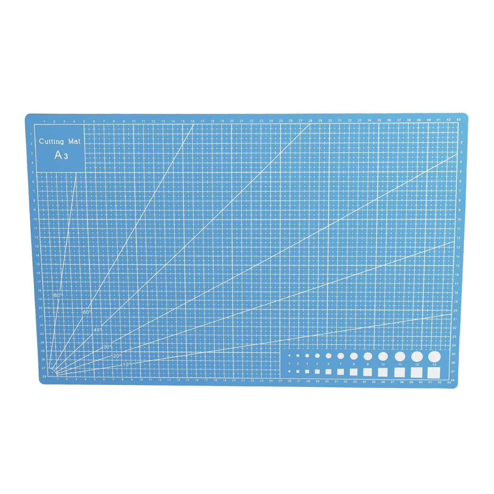 A3 Selbstheilendes Pvc-schneidebrett Mit Raster, Brett Für Papier, Leder, Stoff (blau)