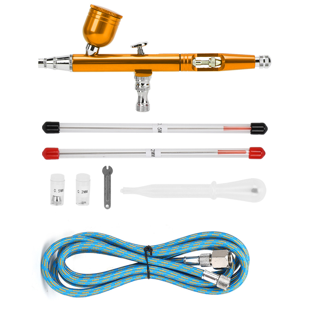 Ar130k Druckluft-spritzpistole Mit 0,3-mm-düse Für Diy-malerei Und Kunstprojekte, Gold-airbrush-werkzeug