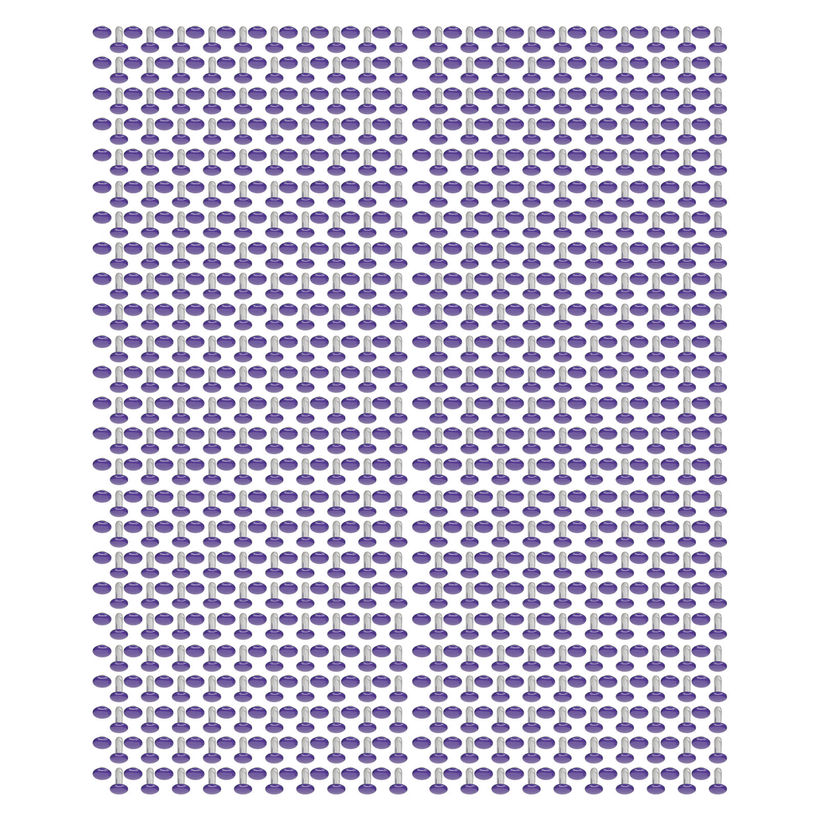 Packung Mit 500 Ledernieten 6x8mm Doppelrundkopf, Dekorativ, Eisengalvanisiert, Lila, Für Lederarbeiten
