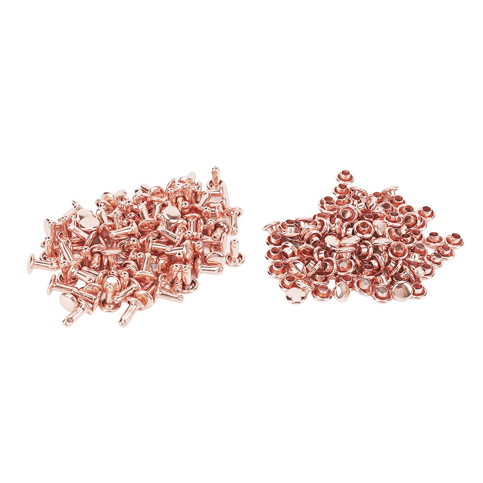 Packung Mit 100 Roségoldenen Metallnieten, Intensiver Glanz, Hohe Härte, Für Lederarbeiten, Diy-gürtel, 6 X 8 Mm