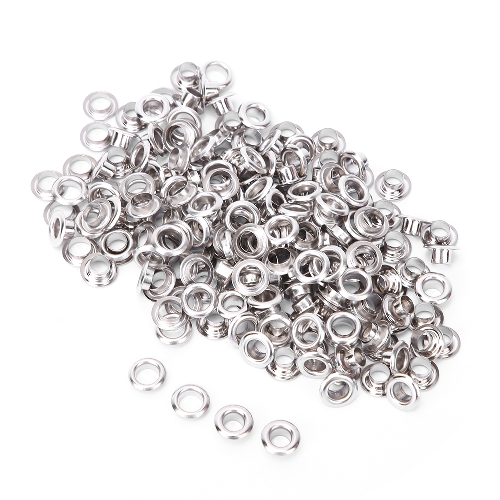 100 Doppelseitige Messingnietenösen 5 Mm Für Gürtel, Schuhe, Taschen, Lederarbeiten, Silber